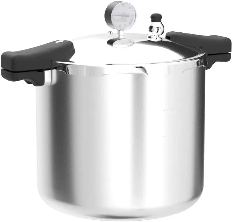 Barton Pressure 22-Quart Capacity Pressure Cooker Built-in Pressure Gauge with (1) Rack, Aluminum Polished 4