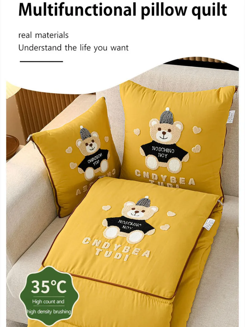 【 2-in-1 】 Home Multifunctional Folding Pillow Nap Time Folding Pillow and Blanket 3