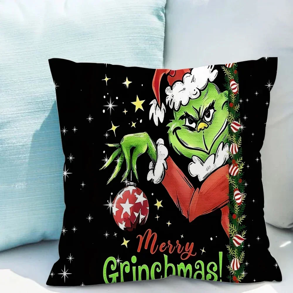the G-Grinch Decorative Pillowcase Decor 40x40 Pillowcases for Pillows Case 45x45 Pillow Covers Decorative Sofa Cushions Cover