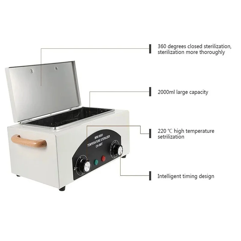 Description Picture 6 of itemElectric High Temperature Dry Heat Disinfection Box Sterilizer For Manicure Dental Treatment Beauty Salon Nail Tools Equipment