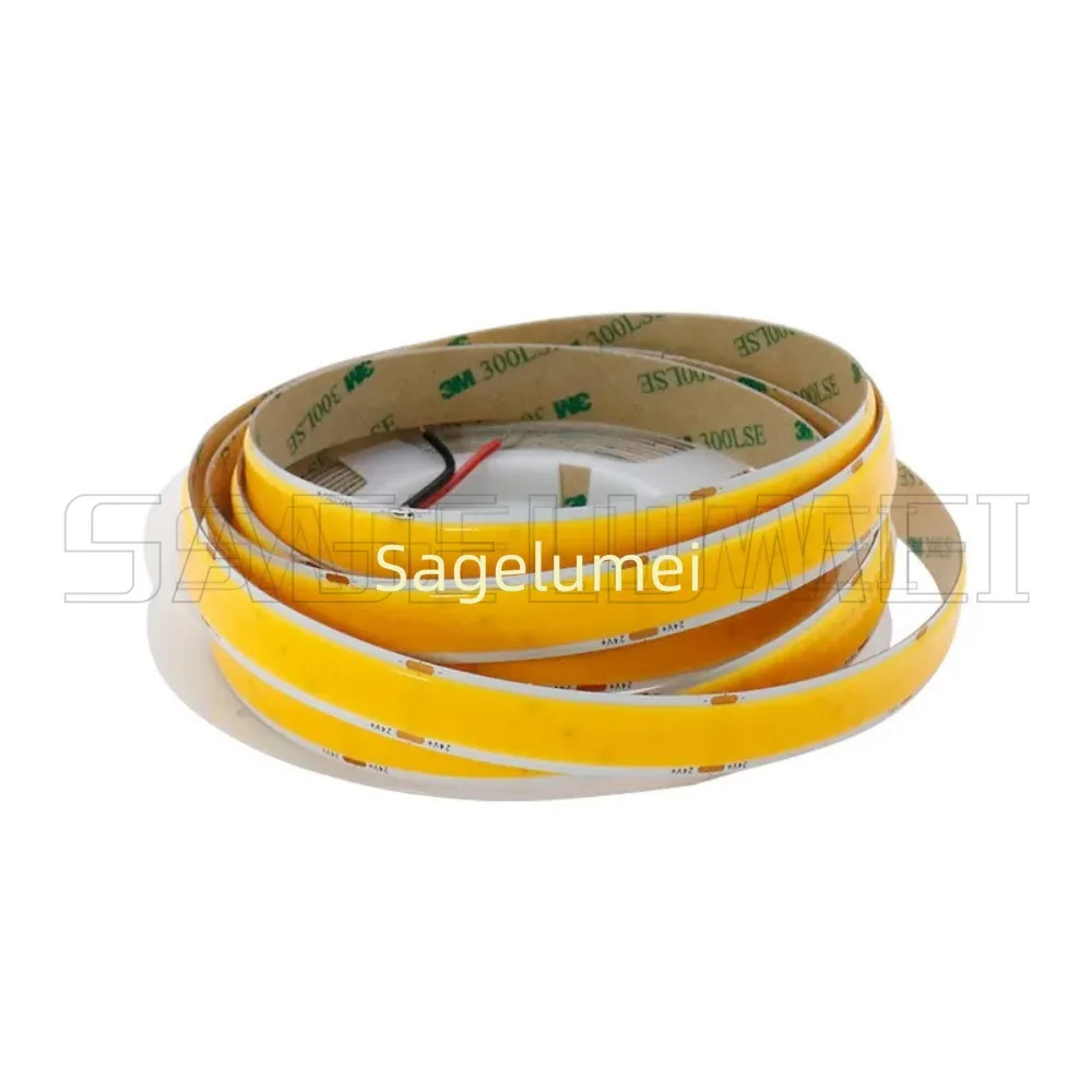슈퍼 브라이트 DC24V 5M 960LEDs/m COB LED 스트립 라이트 슈퍼 브라이트 3000/4000/6000K 고밀도 유연한 RA90 LED 조명 테이프