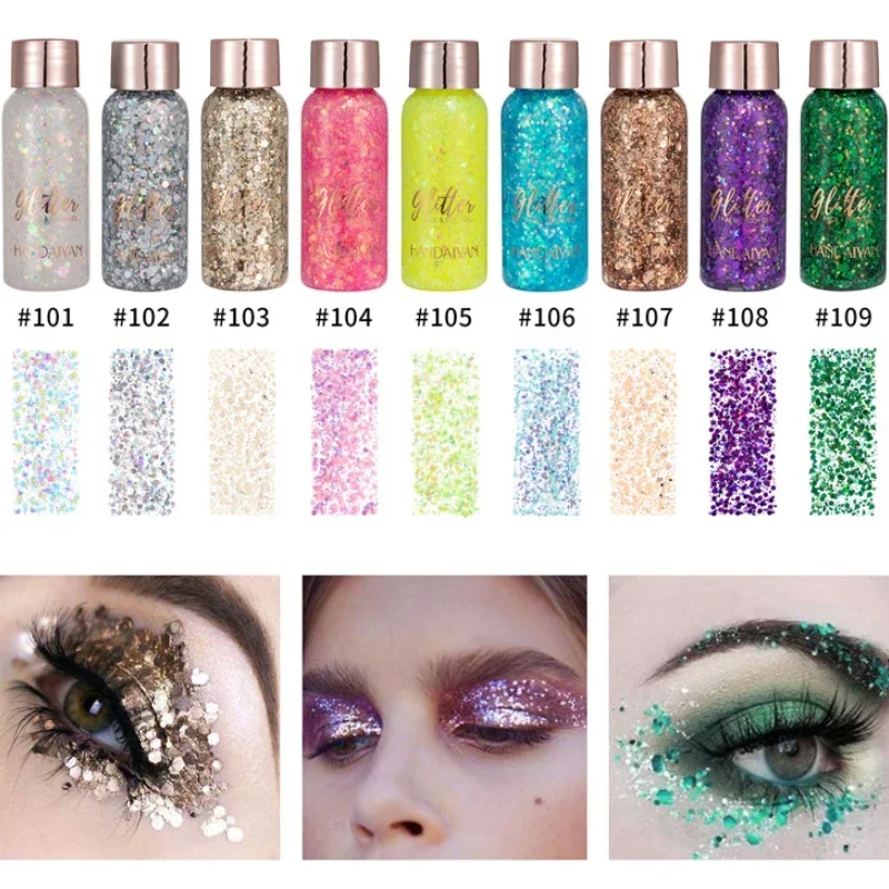 Eye Glitter Nail Hair Body Face Stickers Gel Art Loose Sequins Cream Diamond Jewels Rhinestones Makeup