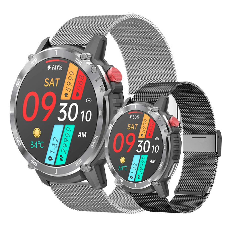 Pulseira de Pulseira para Pulseira de Relógio Inteligente Lemfo C22 22 mm Lemfo K22 Pro K27 K37 C20 K56 Pro Lem56 Dm50 Aço Inoxidável