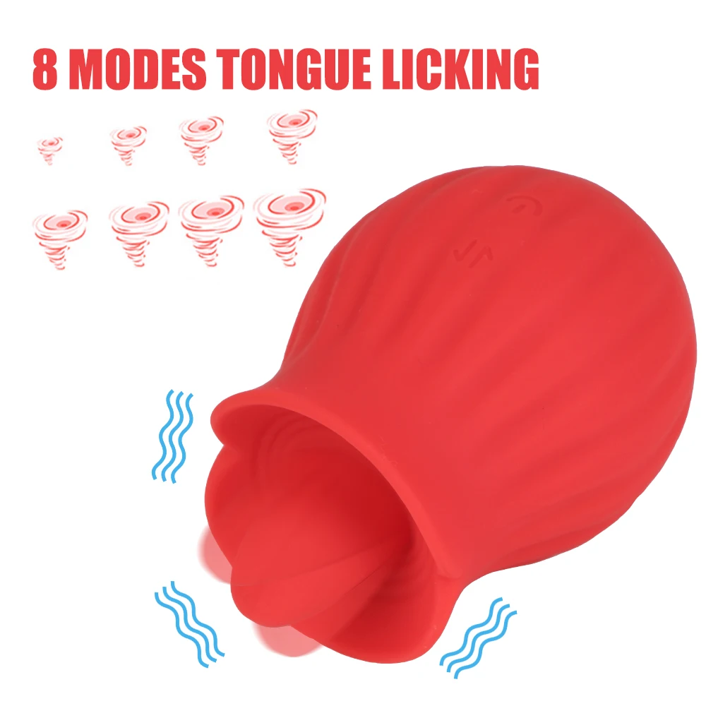 Vibratore a forma di rosa con stimolazione linguale per clitoride_voghion.com