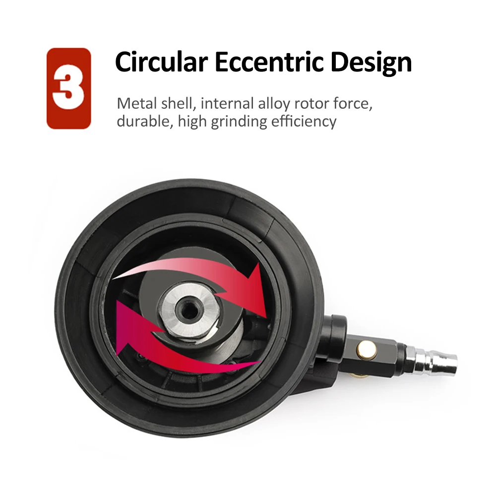Pneumatic Orbital Sander 5" 6" Car Polisher Polishing Sanding Machine Grinding Waxing Tools Air Random Orbital Sander