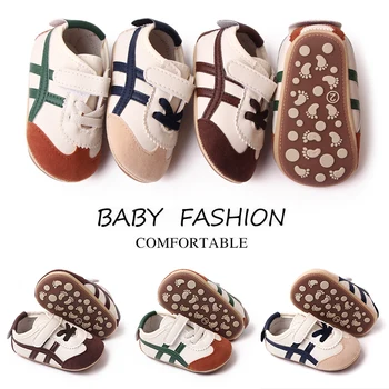 Baby Unisex Sneaker Soft PU and Anti-slip TPR Baby Spring and Autumn Prewalking Shoes Toddler 3 to 6 Month First Step Shoes 2023 1