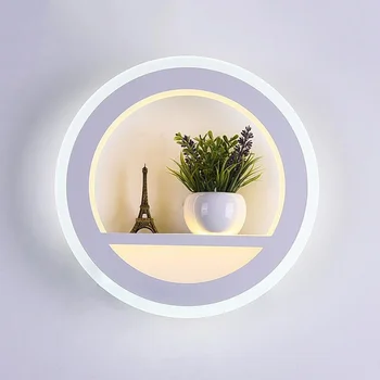 AC85-265V 30W LED Wall Lamp Dimmable Light with Flower Tower 3 color change Acrylic LED wall light for Bedroom Living Room tanie i dobre opinie STYHOMSUN NONE CN(Origin) Down Kitchen Dining Room Bed Room Study FESTOON 90-260V Sensor Aluminum Shadeless Tower and Flower Wall Lights