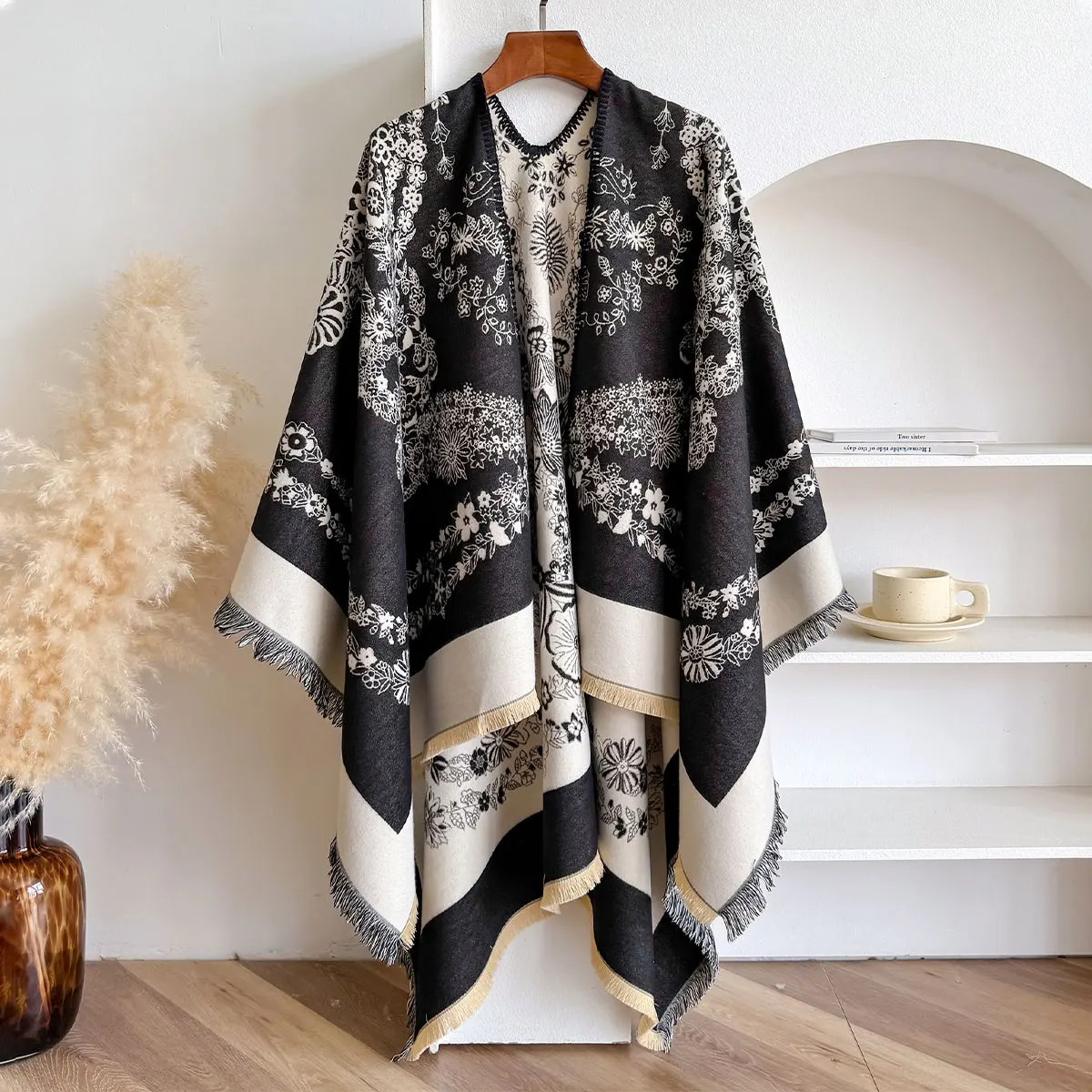 Luxury Brand  Imitation Cashmere Women Two-sided Square Scarf Winter Warm Shawl Bandana Pashmina Female Foulard Thick Blanket