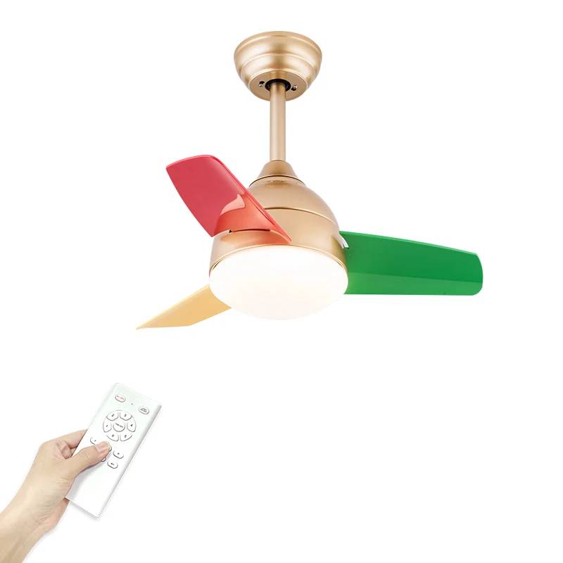 

Modern Colorful Ceiling Fan with Light Children's room Lamp ABS Blades 6 Speed DC Motor 7438CFM Silent Operation