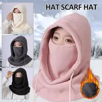Winter Thermal Fleece Balaclava Scarf Outdoor Sports Ski Face Mask Neck Warmer Snood Hood Hat Windproof Cold Warm Riding Cap 1