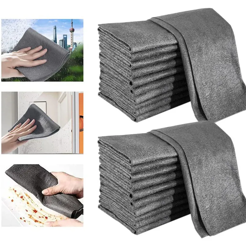 1/6pcs Reusable Microfiber Cleaning Cloth Rag Magic Glass Wiping Rags  Kitchen Multifunctional Thickened Magic Cleaning Towel - Cleaning Cloths -  AliExpress