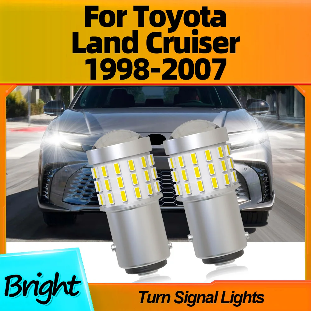 

2Pcs 6000K White 1157 P21/5W BAY15D LED Bulbs Turn Signal Light For Toyota Land Cruiser 1998 1999 2000 2001 2002 2003 2004-2007