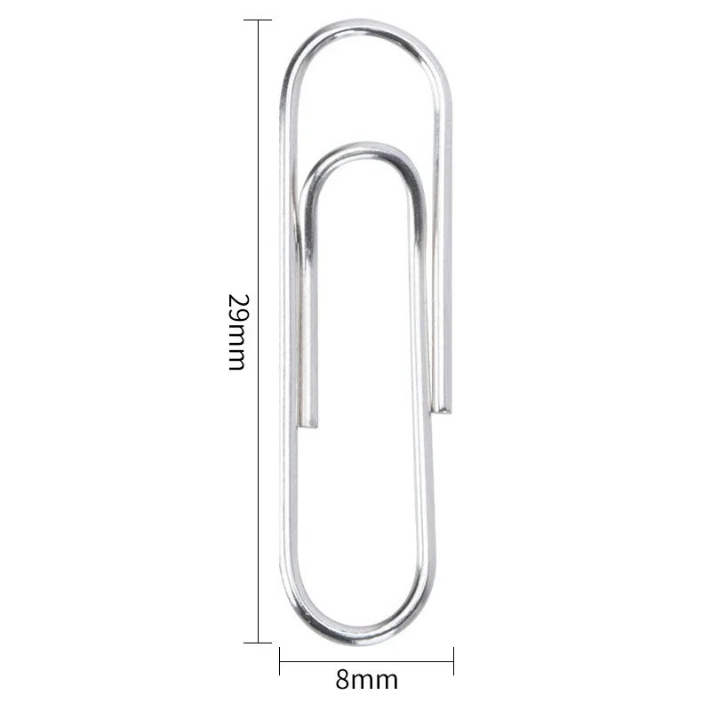 Silver Paper Clips Office Supplies Paperclips Large File Bookmark Stainless Steel Paper Clip Organizer School Office Stationery