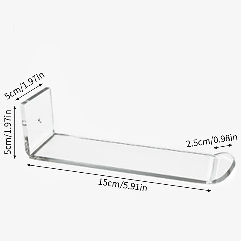 Clear Acrylic Wall Mounted Headband Storage Rack Minimalist Wall Display Shelf For Home Display Rack Hanger Holder Organizer 5