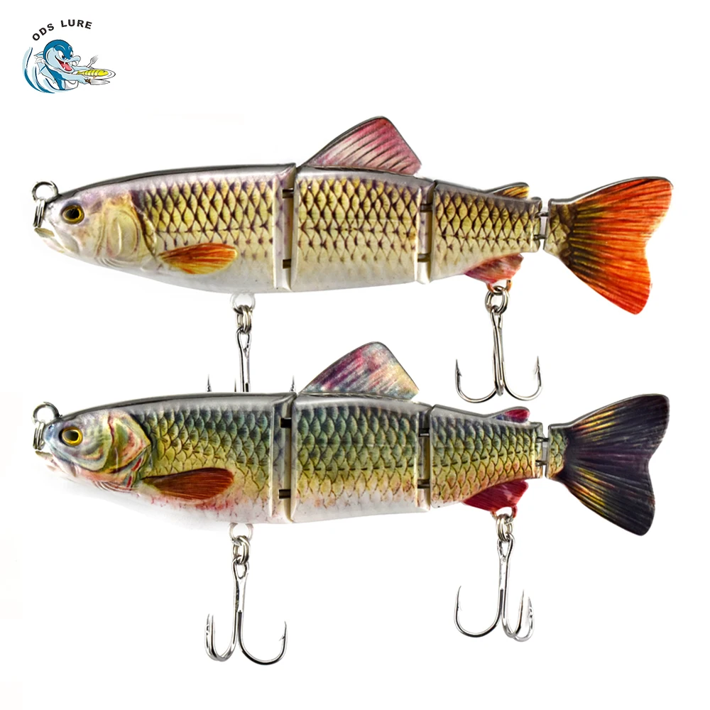 16.5cm/45g Lifelike 4 Jointed Sections Fishing Lures Trout Swimbait Fishing  Lure Hard Bait metal connected Fishing Tackle