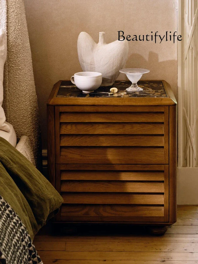 

American Bedside Table Chinese Style Simple Storage Household Storage Cabinet