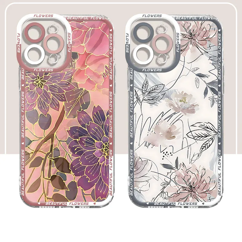 Custodia Per Telefono Gold Rose Love Heart Per Iphone Xs Max 11 Xr 13 Mini 15 Plus Se 12 Pro 14 Pro Max 7 8 13 Cover In Silicone Trasparente