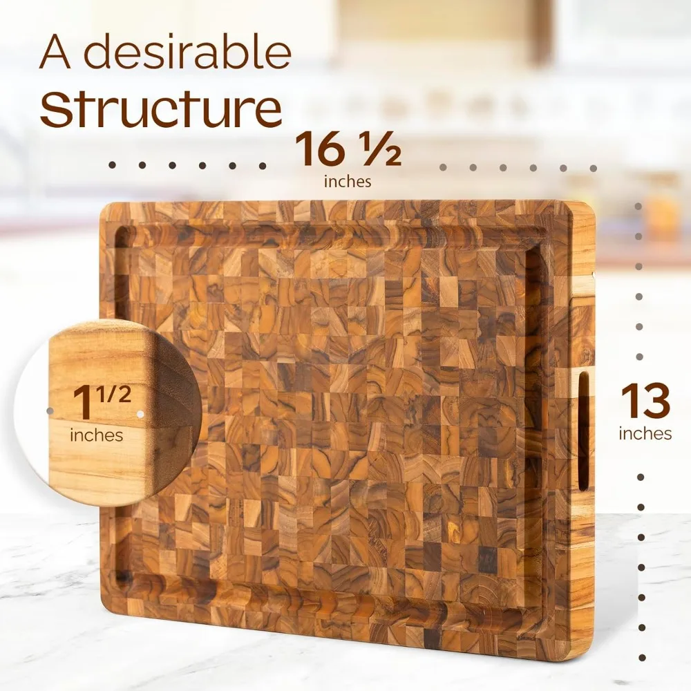 Yes4All Durable Teak End Grain Cutting Board - image 3