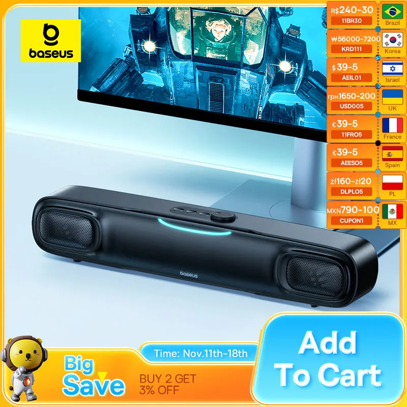 Bluetooth Speaker for Laptop Baseus DS10