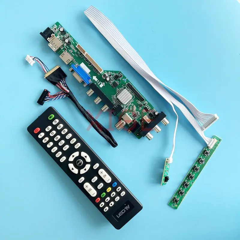 

Controller Board Fit LTN116AT06 LTN116AT07 Laptop Display 1366*768 USB+DHMI+VGA+2AV DIY Kit DVB Digital Signal 11.6" 40-Pin LVDS