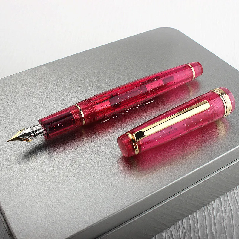 Jinhao 82 Fluorescent White Fresh Color Fountain Pen  Acrylic Barrel Fine Nib for Writing Calligraphy Office School 4