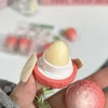 1pc Strawberry Keychain Warming Lip Balm Long Lasting Natural Pink Lipstick Tint Color Changing Lipstick Fruity Lips Care Makeup 3
