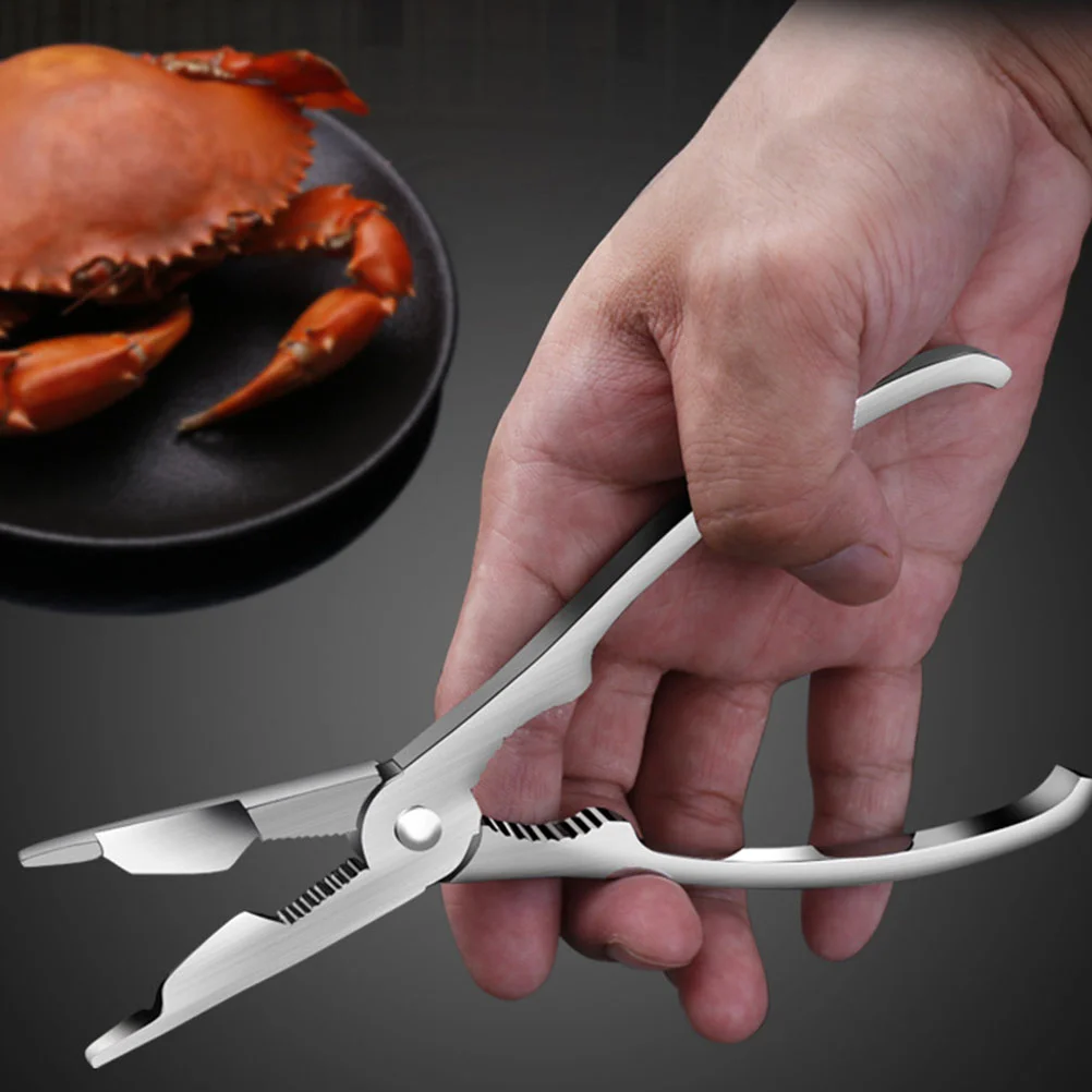 

Crab Eating Tool Seafood Crackers Opener Leg Scissor Forks Opening Pick Needle Utensils Lobster