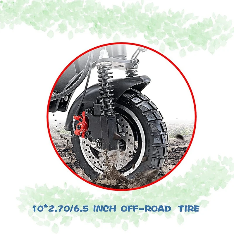 Solid Tire Scooter Tire 10 Inch, 10X2.70-6.5 Solid Scooter Tubeless Puncture-Proof Tire, For Kugoo