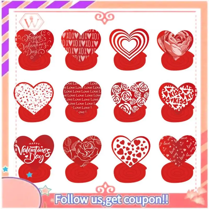Valentine's Day Spiral Charms Valentine's Day Creative Heart Party Charms Durable Easy To Use