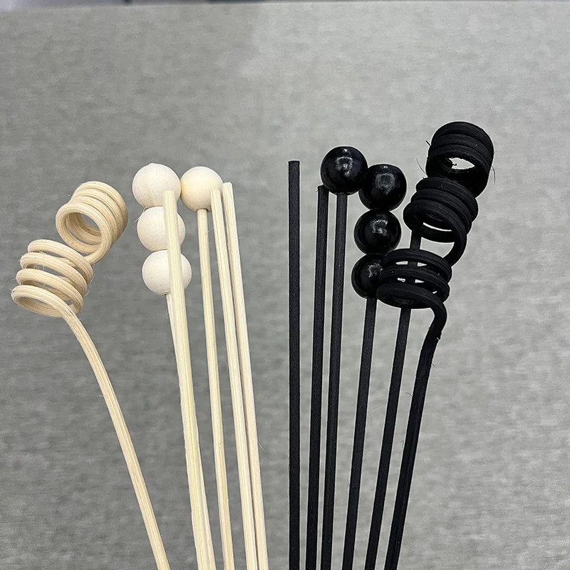 6pcs Aromatherapy Diffuser Sticks Black/Natural Wavy Rattan Reed Diffuser Home Fragrance Replacement Refill Sticks Air Freshener reed diffuser stick aroma diffuser sticks fragrance diffuser refill stick
