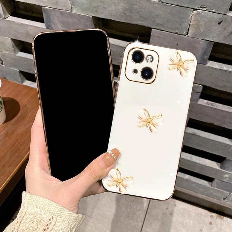 Custodia per telefono in silicone morbido e liscio a farfalla 3D per Xiaomi redmi 9 9A 9C 9T redmi9 k20 k30 k40 k50 pro redmi9c placcatura posteriore_voghion.com