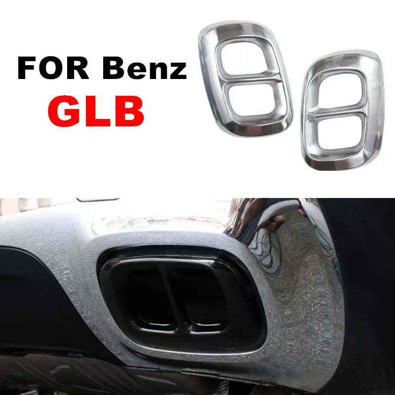 

Car Tail Throat Liner Pipe Exhaust System Cover Metal tailpipe cover For Mercedes Benz GLB 2019-2024 X247 Auto Accessories