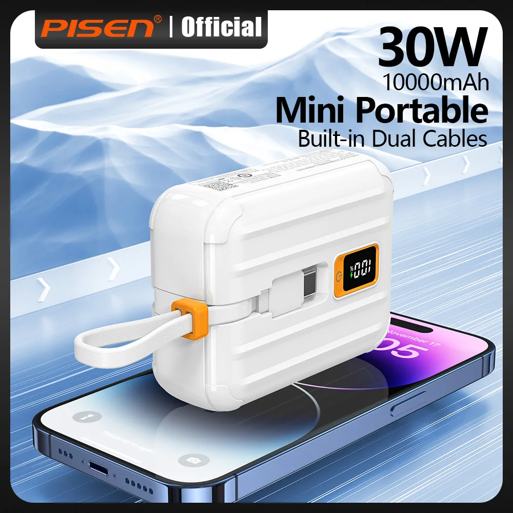 PISEN Power Bank 30W Portable Fast Charging for iPhone