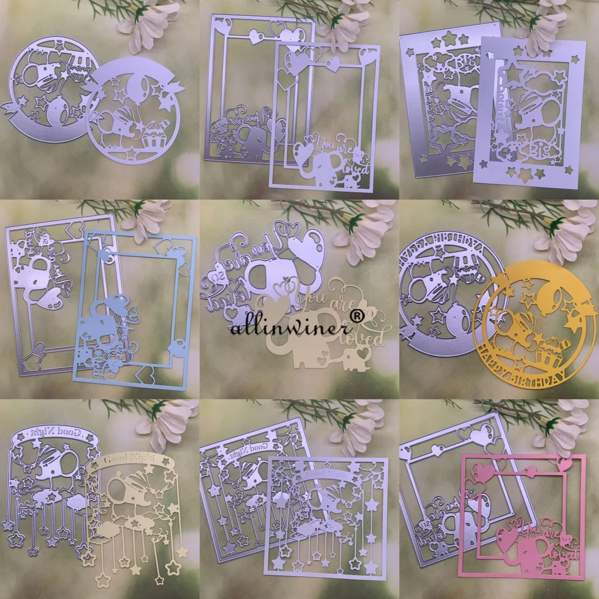 

Любовь слон рамка металлические штампы трафареты для «сделай сам» Скрапбукинг декоративное тиснение ручная работа штамповочный шаблон