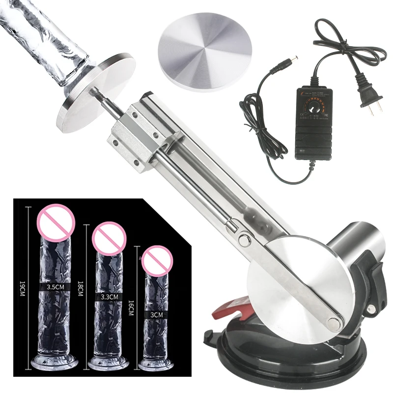 Reciprocating sex machine dildo stroke 65mm mini telescopic sex machine with dildo masturbation sexual kits with 80mm plate sex toy