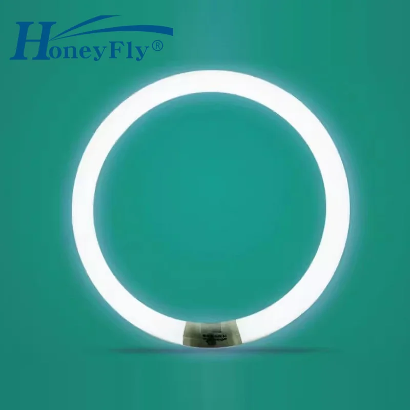 HoneyFly T6 Fluorescent Ring Tube Bulb 22W 32W 40W 6000K 187mm/247mm/278mm Diameter Annular Lamp Glass Ceiling Light