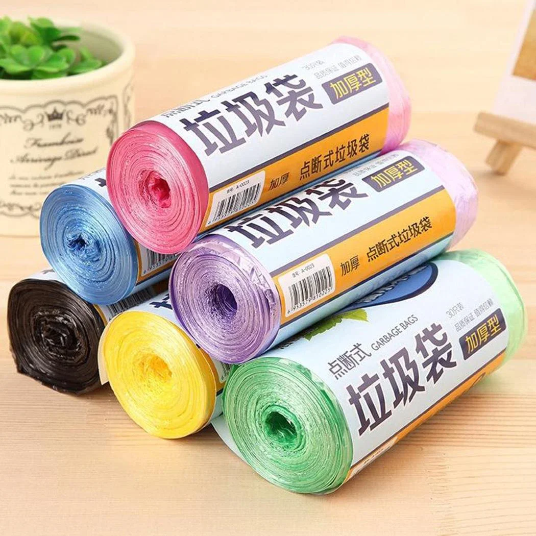 Trash Bags Disposable Trash Bags Garbage Bags 20pcs 1Roll 50cm X 45cm Four Kinds Color Choose Versatile Applications