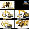New Huina 650 Remote Controlled Excavator Simulation Large Spray Excavator Model Youngsters Engineering Vehicle Toy Alloy Bucket 4