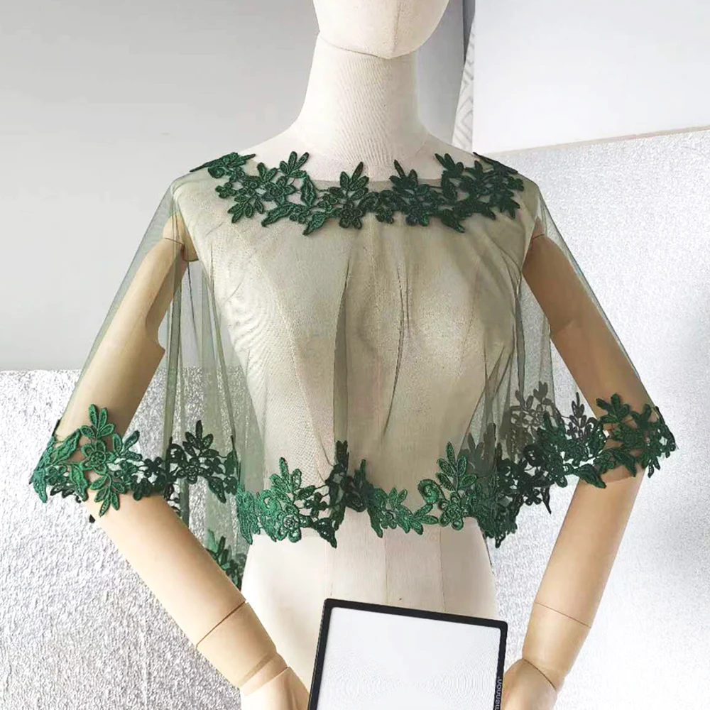 Wedding Shawl Women Applique Tulle Evening Prom Cape