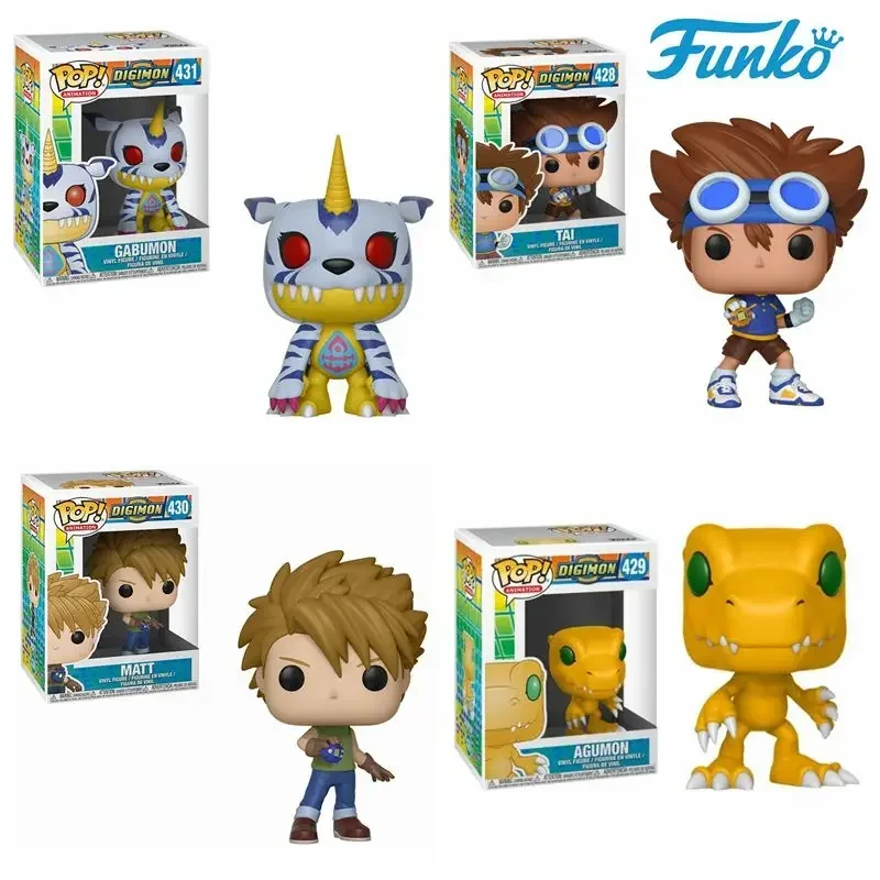 thumbnail image 2 of Figura de acción de vinilo Funko POP Animation Digimon Tai #428 Aguman #429 Matt #430 Gabumon 431 #, modelo de colección de PVC para regalo, 2 of 5