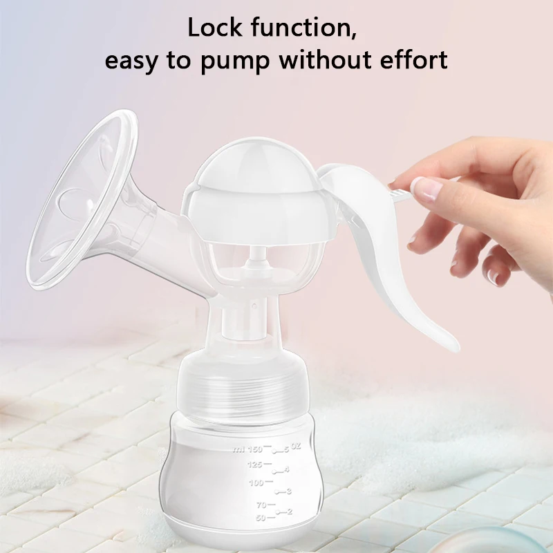 150ML Manual Breast Pump Milk Collector BPA Free Comfort Adjustable Suction Silicone Hand Pump Breastfeeding Baby Feeding Pumps images - 6