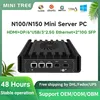 Industrial Mini PC Intel N100 Quad-Core DDR5 Dual 10G SFP+ 3×2.5G Ports Dual 4K NAS/Router Solution SIM Slot/WiFi 6 Support 1