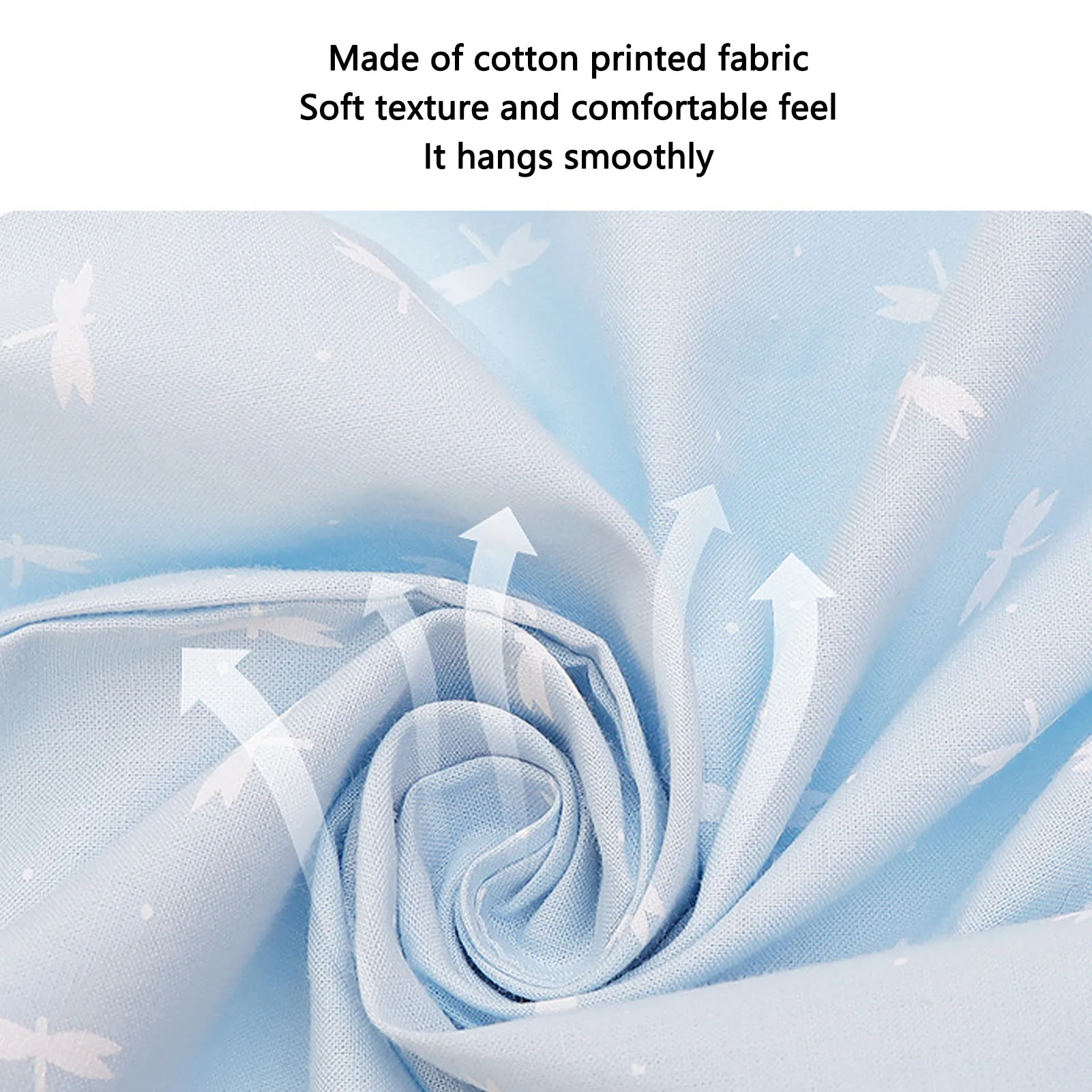 Open Crotch Bedridden Trousers Cotton Full Open Down Elastic Waist Soft Dragonfly Print Patient Bedridden Pants for Disability 5