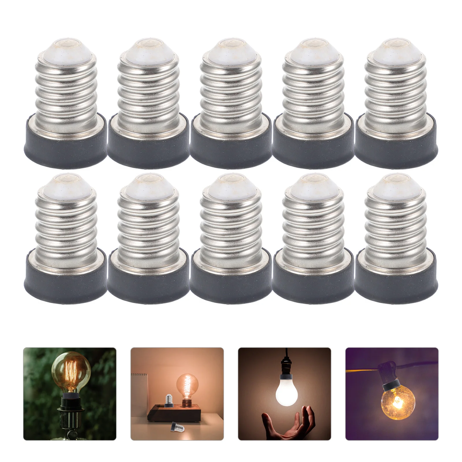 10 Pcs Lampholder Adapter Light E14 to E12 Accessories Bulb Adapters Copper Base Converters Screw lamp holder lamp bulb holder socket converter lamp socket adapter