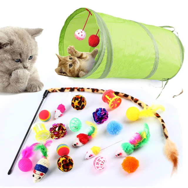 21 Pack Cat Toys interactive Tunnels with Balls Foldable Tunnel Chat Funny Cat Tent Mouse Supplies Simulation Fish Accessories 21 Pack Cat Toys interactive Tunnels with Balls Foldable Tunnel Chat Funny Cat Tent Mouse Supplies Simulation Fish Accessories