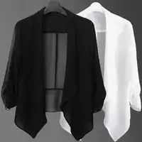 Ele Casual Chiffon Sun Protection Long Sve Cardigan Women's Summer New Sle High-End Feelings Midi-Length Open Cardig...