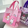 Kawaii Sanrio Kuromi My Melody Printed Non Woven Fabric Bag Cute Cinnamonroll Large Capacity Carrying Bag Item Storage Bags 3