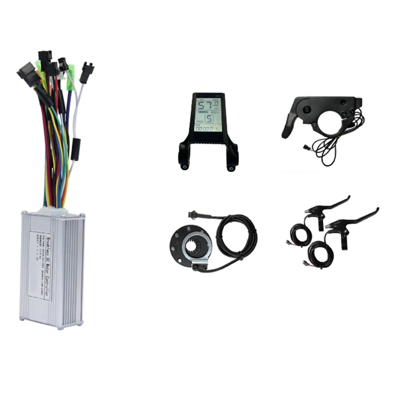 

17A Tri-Mode Controller Kit 350W Black&Silver For Electric Bike Motor Conversion Kit With S830 Display Thumb Throttle