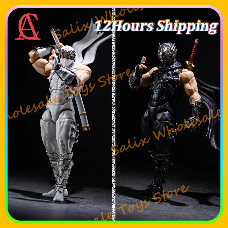 Auf Lager: AC Toys – Die zweite Serie mit Ryu Revoltech 1/12 Amazing Yamaguchi Black Ryu Hayabusa Ninja Gaiden Actionfiguren Spielzeug