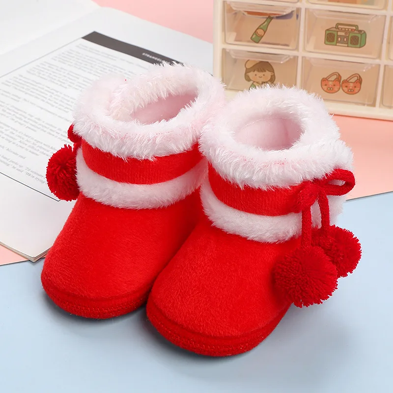 Newborn Toddler Warm Boots Winter First Walkers baby Girls Boys Shoes Soft Sole Fur Snow Booties Kids Snow Boots for 0-18M Bebe - 5